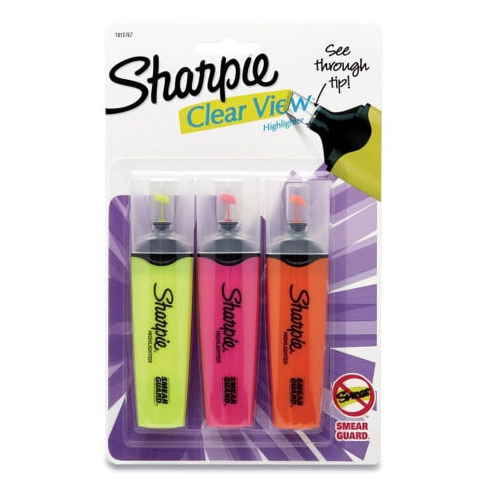 Clearview Tank-Style Highlighter, Assorted Ink Colors, Chisel Tip, Assorted Barrel Colors, 3/Pack Clearview Tank-Style Highlighter, Assorted Ink Colors, Chisel Tip, Assorted Barrel Colors, 3/Pack