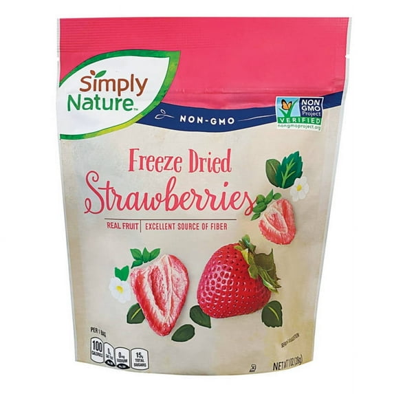 2PK - Simply Nature Freeze Dried Strawberries, 1.2 oz