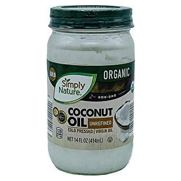 Simply Nature Organic Coconut Oil Unrefined, Cold Pressed, Virgin