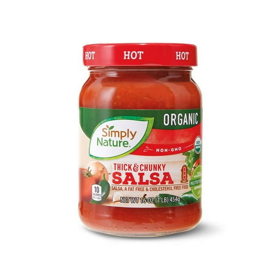 Organic Salsa Hot, 16 oz- Pack of 2
