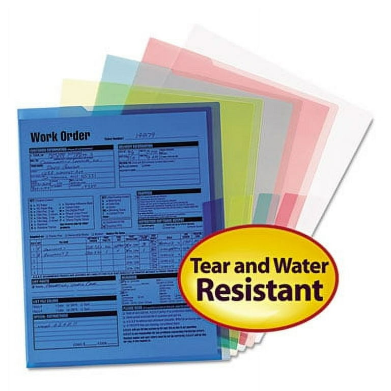 Organized Up Translucent Poly Project Jacket, Letter Size, Assorted Colors, 5/Pack Organized Up Translucent Poly Project Jacket, Letter Size, Assorted Colors, 5/Pack