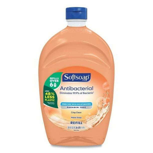Antibacterial Liquid Hand Soap Refills, Fresh, Orange, 50 oz
