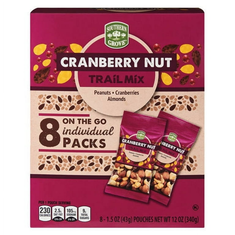 2PK - Southern Grove Peanut Cranberry Almond Trail Mix, 8 count