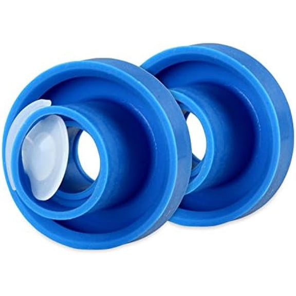 2PK of Splash-Free Caps for 48mm Screw Top or Snap on Crown Tops (will need to remove the white ring inside the cap) works with Water Dispensers with Probes or 3/5 Gallon Bottles