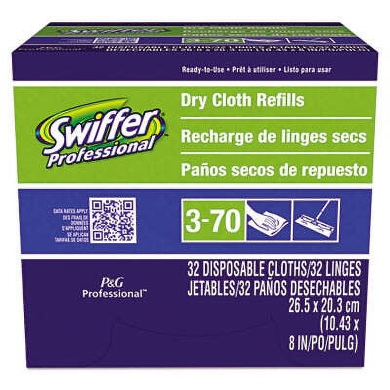 32 63 2PK Swiffer Dry Refill Cloths, 10.63 x 8, White, 32/Box (33407BX ...