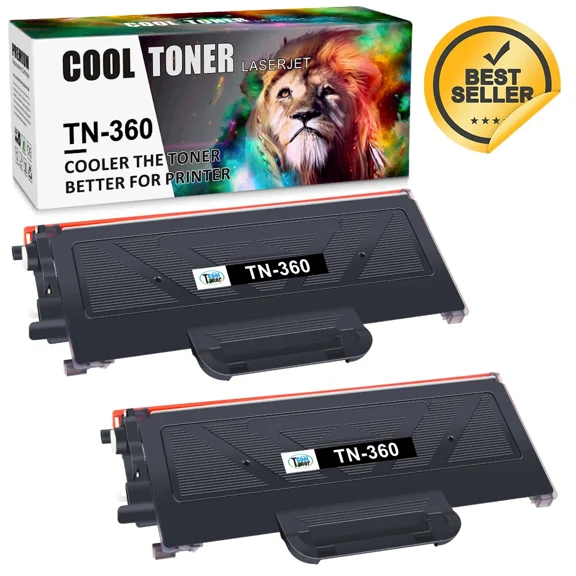 2PK TN360 330 Toner Cartridge For TN-360 HL-2140 2170W MFC-7340 7840W