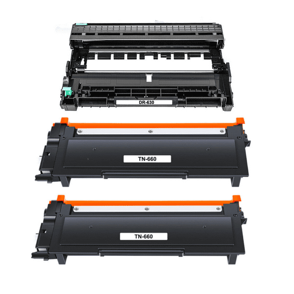 2PK TN660 Toner+DR630 Drum for Brother DCP-L2500D 2520DW 2540DN HL-L2300D 2305W 2320D