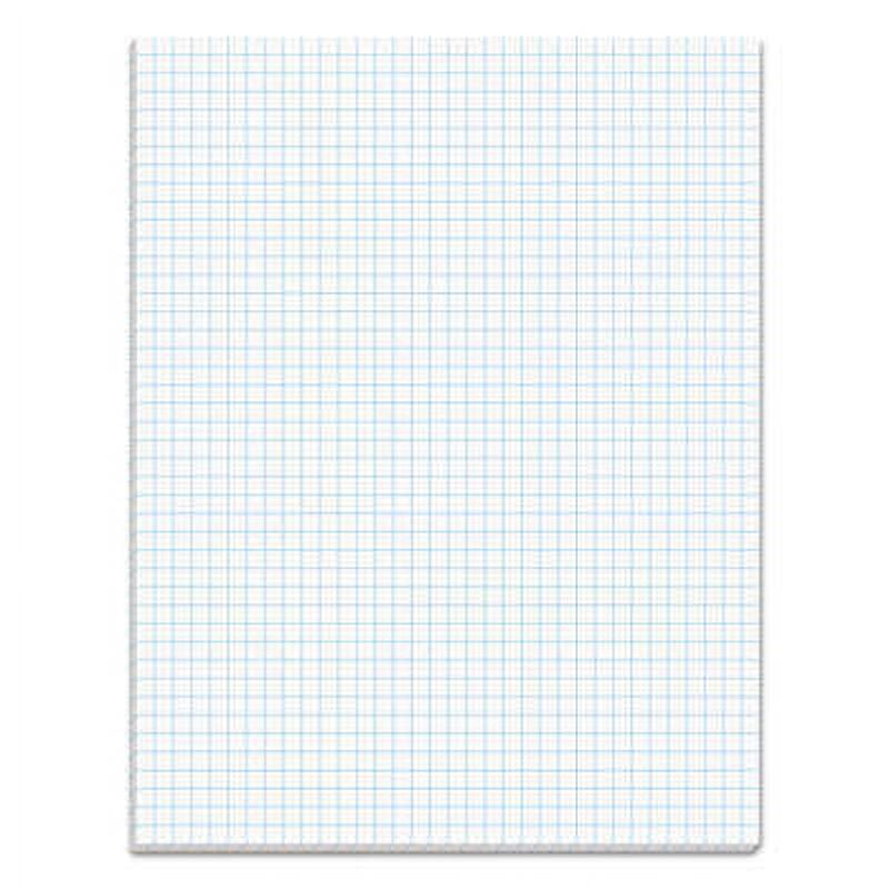 2PK TOPS Quadrille Pads, Quadrille Rule (4 sq/in), 50 White 8.5 x 11 Sheets (33041)