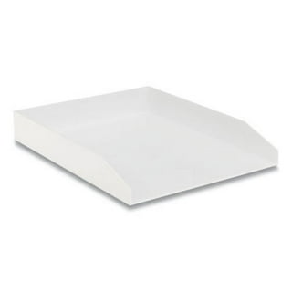 Front-Load Stackable Plastic Document Tray, 1 Section, Letter Size Files, 9.8 x 12.24 x 1.75, White Front-Load Stackable Plastic Document Tray, 1 Section, Letter Size Files, 9.8 x 12.24 x 1.75, White