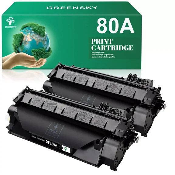 2PK Toner Cartridge For CF280A 80A LaserJet Pro 400 M401dne M401d Printer