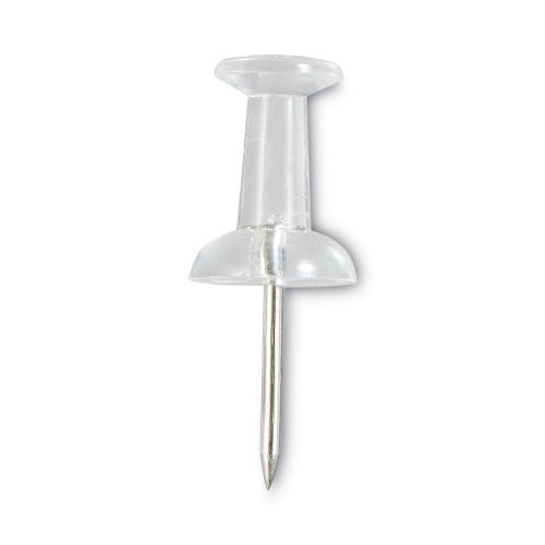 Clear Push Pins, Plastic, Clear, 0.38 Clear Push Pins, Plastic, Clear, 0.38