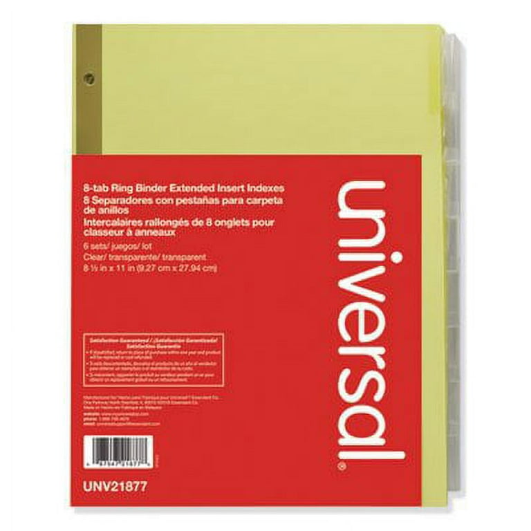 Insertable Tab Index, 5-Tab, 11 x 8.5, Buff, Clear Tabs, 6 Sets Insertable Tab Index, 5-Tab, 11 x 8.5, Buff, Clear Tabs, 6 Sets