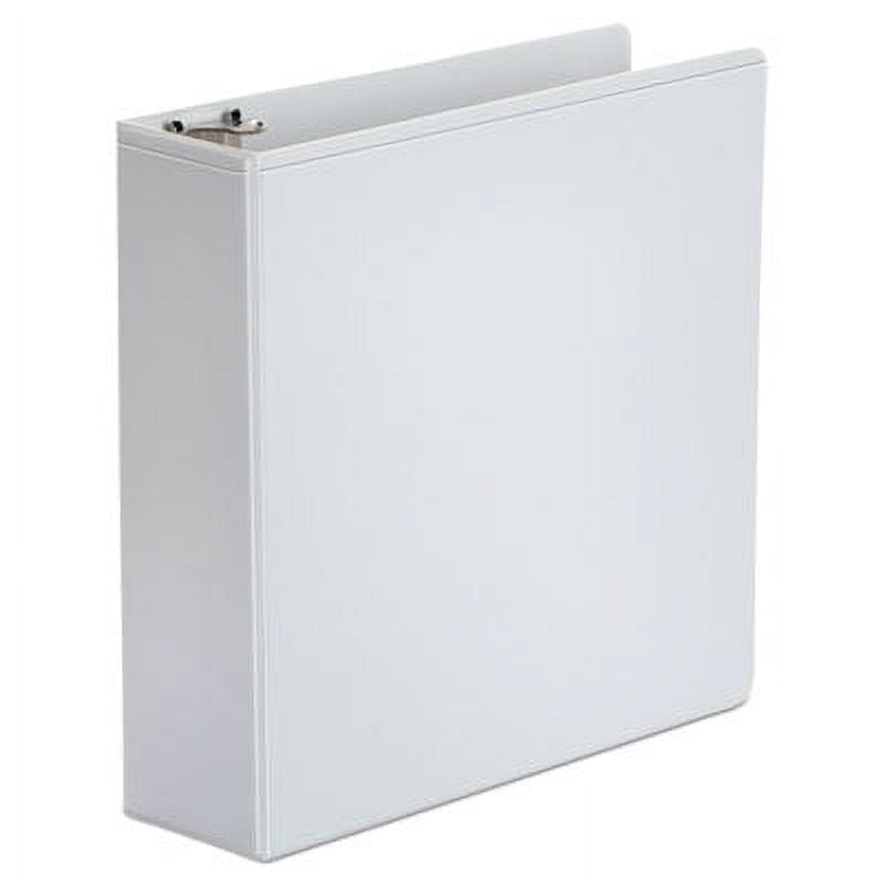 Universal Economy Round Ring View Binder, 3 Rings, 3" Capacity, 11 x 8.5, White, 6/Pack (20992PK)