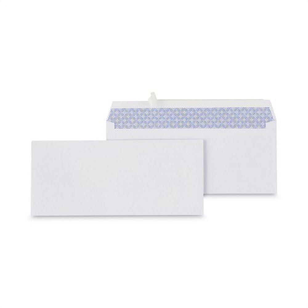 2PK Universal Peel Seal Strip Security Tint Business Envelope, #10, Square Flap, Self-Adhesive Closure, 4.13 x 9.5, White, 100/Box (36004)
