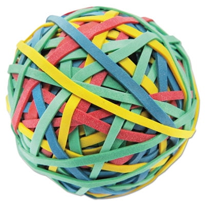 2PK Universal Rubber Band Ball, 3" Diameter, Size 32, Assorted Colors, 260/Pack (00460)