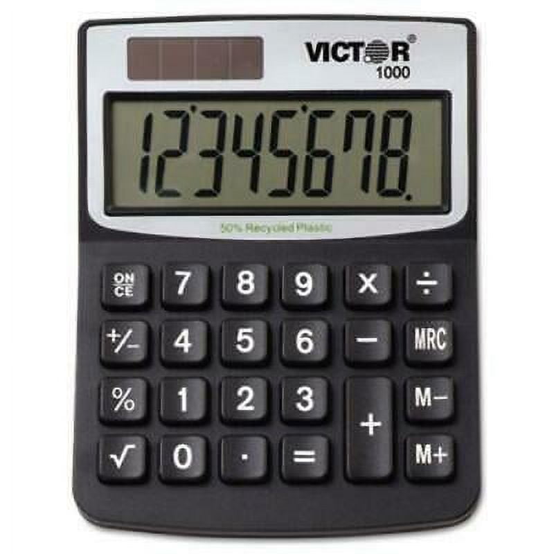 2PK Victor 1000 Minidesk Calculator, 8-Digit LCD