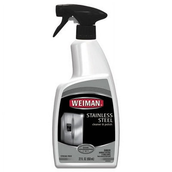 2PK WEIMAN Stainless Steel Cleaner and Polish, Floral Scent, 22 oz Trigger Spray Bottle (108EA)