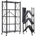 thumbnail image 1 of 2PK XL 5 Tier Metal Rack Free Standing Shelving Unit Heavy Duty Storage W/ Wheel, 1 of 20
