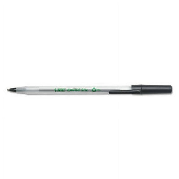 2PK ecolutions GSME509BK Recycled Round Stic Ballpoint Pen