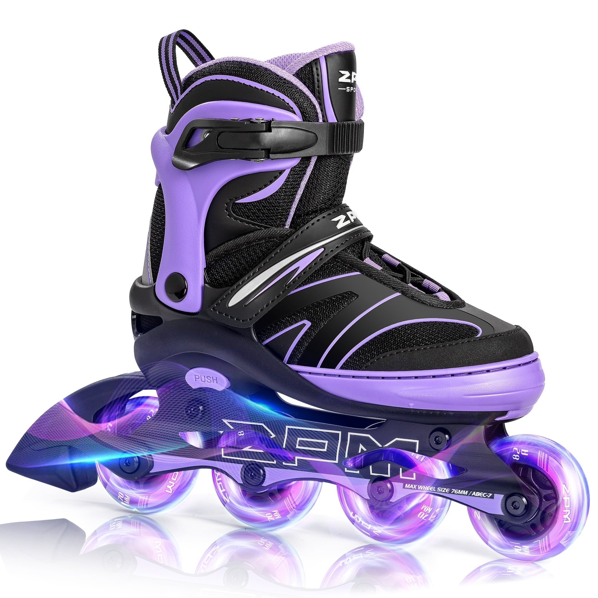 2PM SPORTS Kids Adjustable Inline Skates, Youth Inlie Skates for Girls Boys Women Ages 4-12 5-8 8-12 with Full Light Up Wheels
