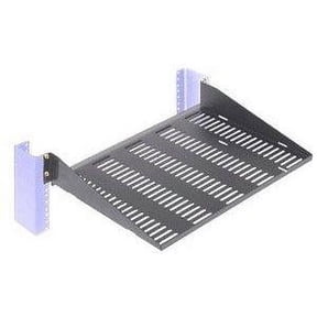 2POST RELAY RACK SHELF 13IN VENTED FLANGES UP