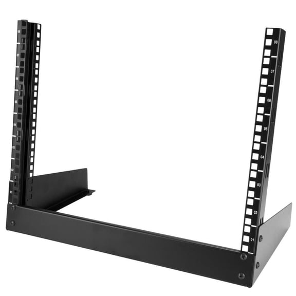StarTech 8U Desktop Rack - 2-Post Open Frame Rack - 19in Open Frame Desktop Rack - 8U (rk8od)