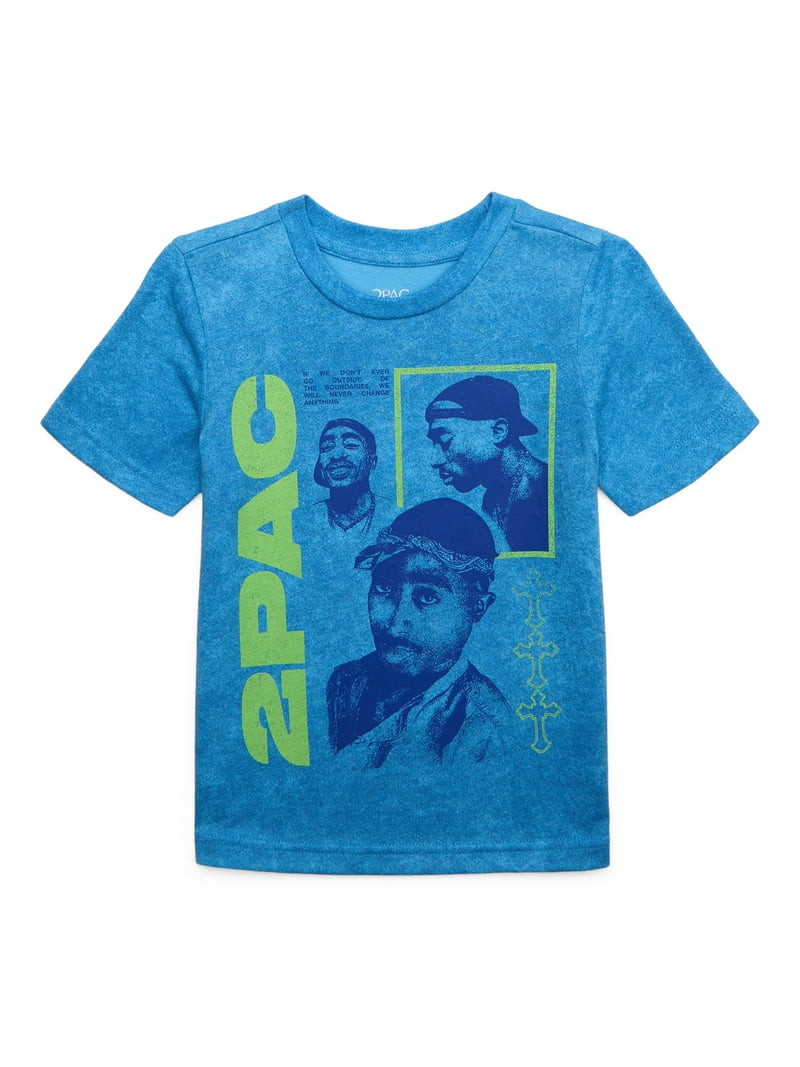2PAC Toddlers' World Tour Graphic Tee Short Sleeves 12M-5T Cotton