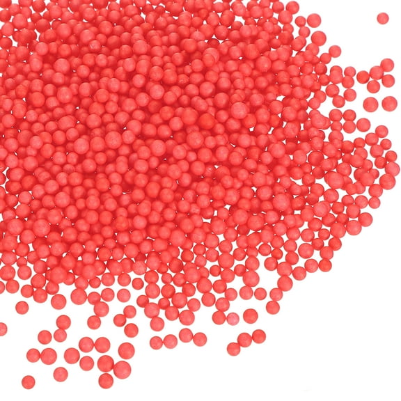 2Pack 0.08"-0.16" Foam Ball, Mini Round Foam Beads Balls for DIY Crafts, Party Decorations, Fillings of Vase Pillow, Red