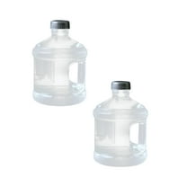 2Pack 0.8/1.3 Gallon Water Bottle With Cover Big Water Bottle With Cover Gym Water Bottle With Handle Gallon Water Jug (101/170 Oz Transparent) Outdoor Handle Large Capacity Water Glass&Bottle