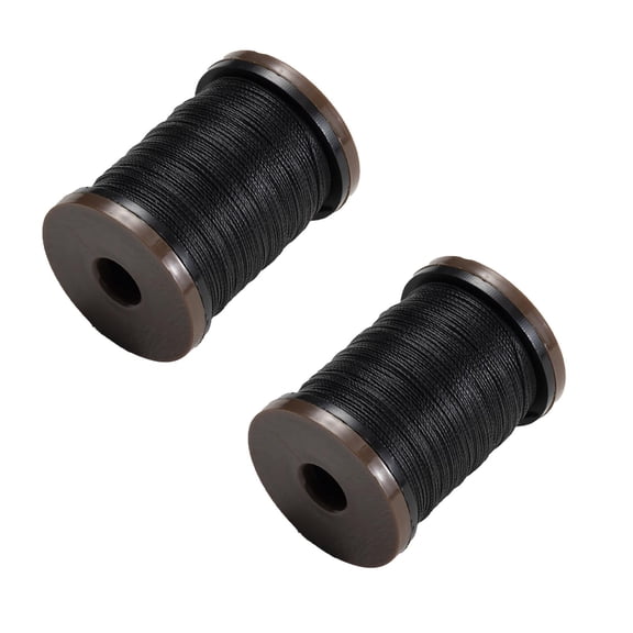 2Pack 0.8Mm Round Waxed Thread Waxed Polyester Thread For Leather Sewing Book Binding Thread Waxed Thread For Hand Sewing Needle And Thread Kit Home Decor