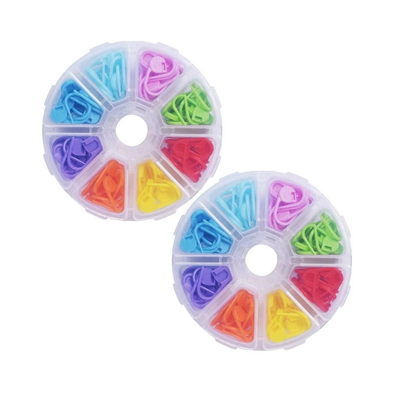 2Pack 104Pcs Knitting Counter Crochet Locking Markers Needle Clip Pin For Diy Sweater Scarf With 8 Grid Pack Diy Knitting Diy Home Decor