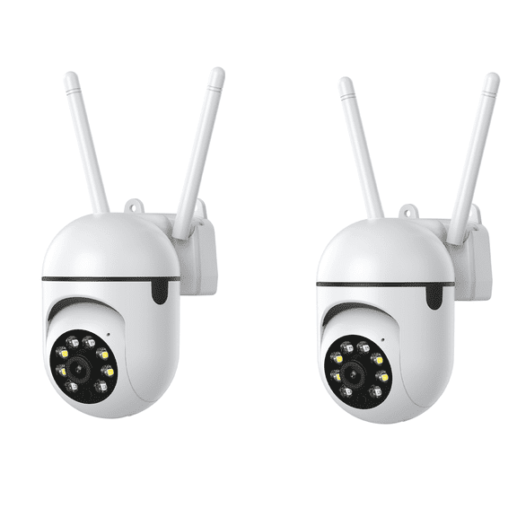 2Pack 1080P Security Cameras, 2.4G WiFi Cameras Home Security, Dome Surveillance Cameras 360°, Waterproof Security Camera with Motion Detection, 2-Way Audio,SD Card & Cloud Storage