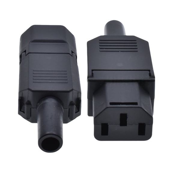 2Pack 10A 250V IEC320 C13 Female Power Plugs Adapters With Grounding Pin And Quick Connectings