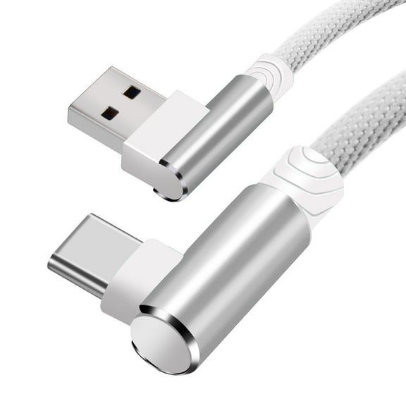 2Pack 10FT USB Type C Cable, 10 Feet Right Angle 90 Degree Nylon Braided Charger Cable Fast Charging and Data Sync Cord for Samsung Galaxy S10/S10E/S10+,Google Pixel XL LG G5 G6 V20 Pixel XL