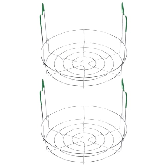 2Pack 11" Canning Rack, Steamer Canning Jar Rack with Handles, Green