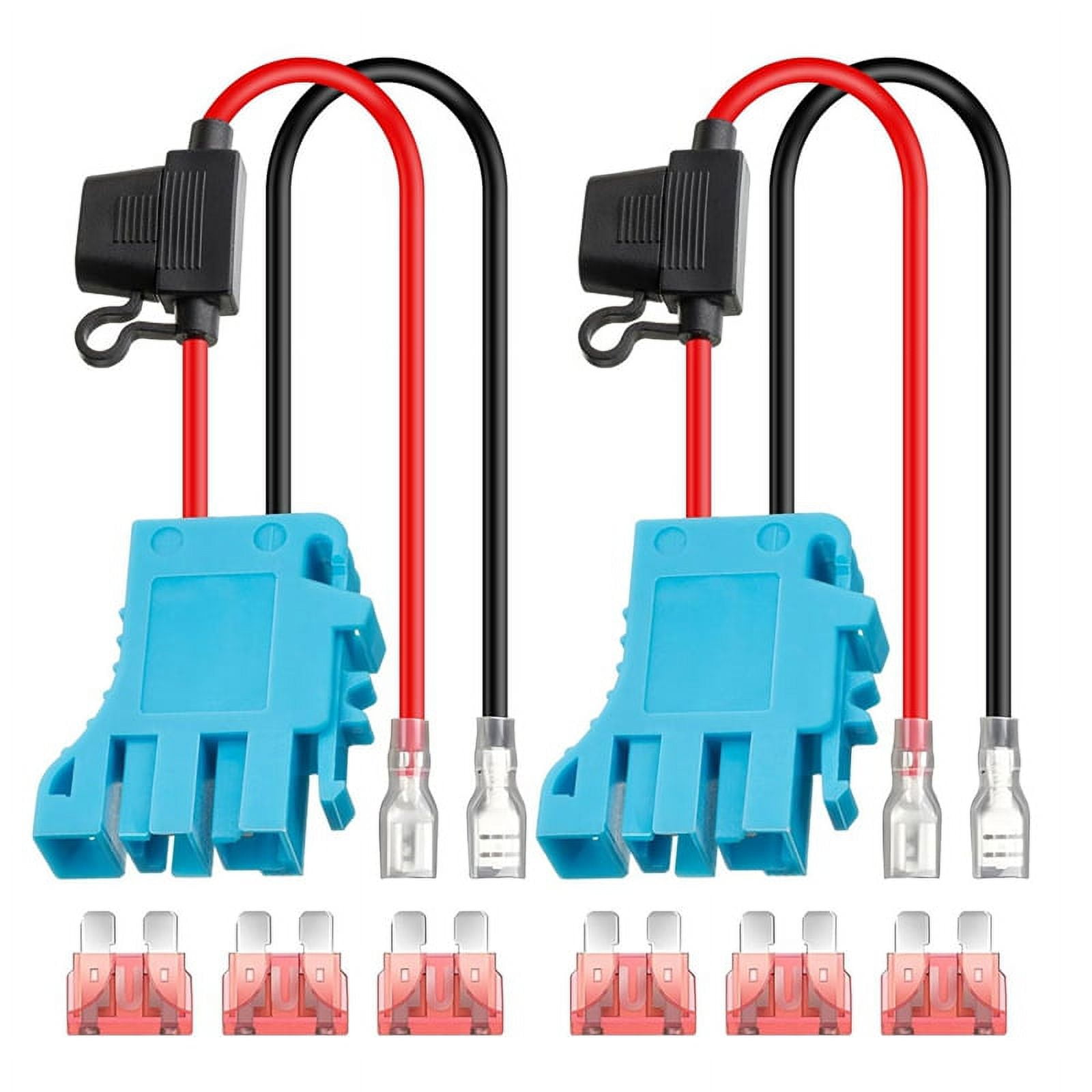 2Pack 12 AWG Wire Harness Connector Replacement for Peg-Perego 12Volt SLA  Battery Ride on Vehicle Riding Toys with Fuse - Walmart.com, image size:1600x1600