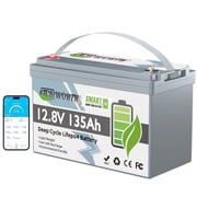 12V 135Ah LiFePO4 Lithium Battery Bluetooth Battery Deep Cycles for RV,Solar, Camping, Boat