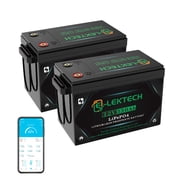 2Pack 12V 330Ah LiFePO4 Lithium Battery, Built-in 200A BMS, 10000+ Deep Cycles, Max. 2560W Power Output, Perfect for Off-Grid, RV, Golf Cart, Solar Power System, Home Backup