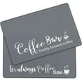 thumbnail image 1 of 2Pack 12x19in Gray Coffee Bar Mats: Absorbent NonSlip Mat for Countertop – Fits Under Coffee Maker Espresso Machine – Heat Resistant Hide Stains – Essential Kitchen Accessory, 1 of 6
