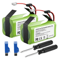 thumbnail image 1 of 2Pack 14.4V 5000mAh Replacement Battery for Shark Ion Robot RVBAT850 RVBAT700 - Compatible with RV750 RV850 R75 R85 RV720 RV1000S RV101AE RV700_N RV720_N, 2-in-1 Connector, 1 of 10