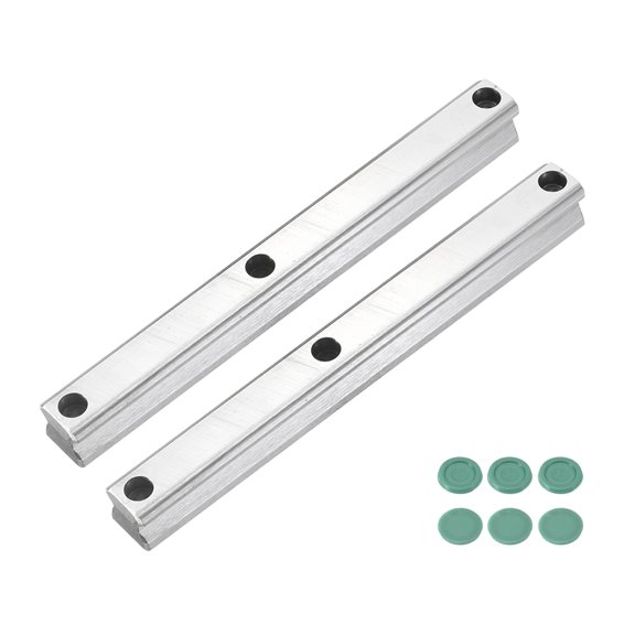 2Pack 150mm HGR15 Linear Guide Rail, Bearing Steel Linear Motion Guideway for DIY CNC Routers Lathes Mills Automatic Equipment