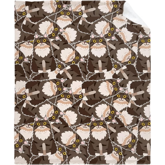 Halloween Cats Flannel Fleece Blanket Throw Couch Microfiber Soft Cozy Lightweight Luxury Bed Blanket for Teen