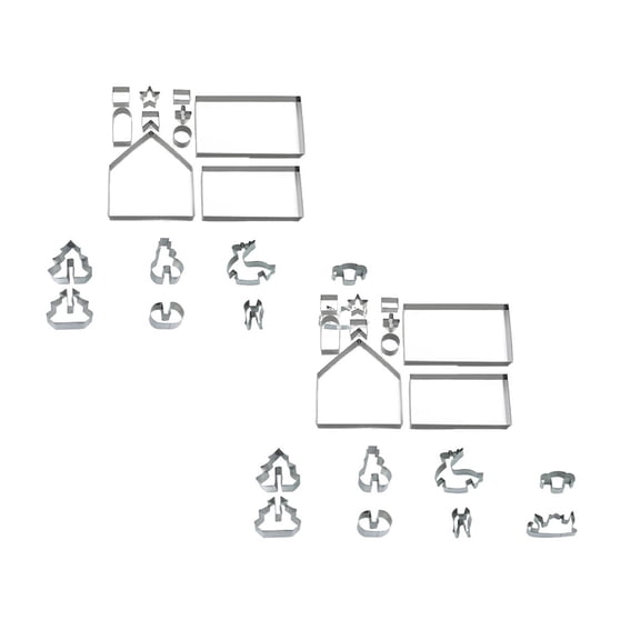 2Pack 18Pcs 3D Imaginative Christmas Cookie Cutters Set. Substitute Chocolate Substitute Cutter Kit. Cookie Cake Bakeware. Santa Alternative Substitute Festival Xmas Diy Biscuit Moulds Home Decor