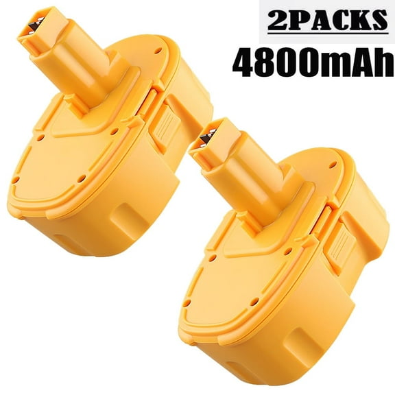 2Pack 18V 4.8Ah Replacement Battery for D-W 18 Volt XRP DC9096 Ni-Mh Batteries Compatible with DC9098 DC9099 DW9095 DW9096 DW9098 Cordless Power Tools