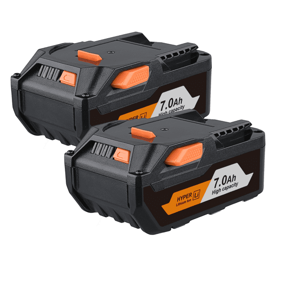 2Pack 18V 7000mAh Battery Replace for Rigid R840087 Li-ion Black R840087 R840083 R840084 R840086 AC840085 AC840087P