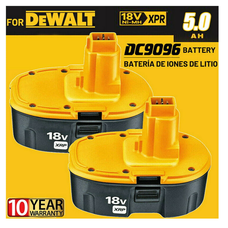 2Pack 18V Battery for Dewalt 18 Volt XRP Battery DC9096-2 DC9098 DC9099  DW9096