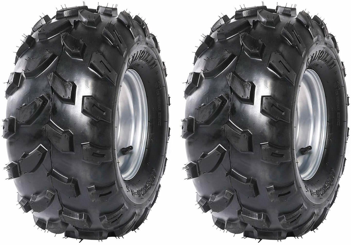 2 binnenbanden 18 x 8,50 – 8 (18 x 9,50 – 8) voor banden, tractor, grasmaaier, tuin, quad, ATV, 8 inch (20,3 cm) motorfiets, scooter
