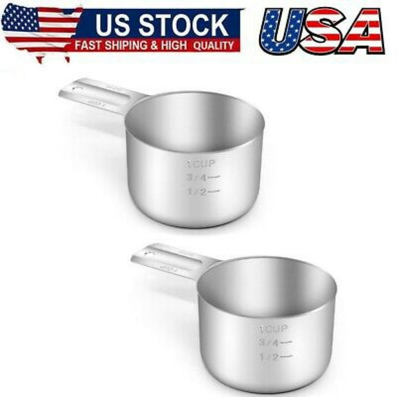 2Pack 1Cup Measuring Cup,Stainless Steel Measuring Cups Kitchen Gadgets for Cook