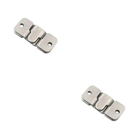2Pack 1Pairs Stainless Steel Interlock Hanging Buckle Flush Concealed Mount Brackets Stainless Steel Z Clip Bracket Interlock Hanging Buckle Mountain Buckle For Picture Display Art Woodworking Tools