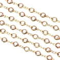 thumbnail image 1 of 2Pack 2 Yards Rhinestone Chain, Champagne Beaded Chain with Gold Plated Brass, 1 of 6